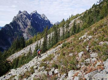 Merchant Peak from slopes of Townsend Mountain
