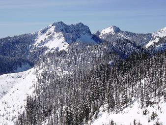 Tinkham Peak and Abiel Peak from Roaring Ridge