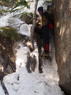 A steep spot we were too lazy to avoid