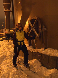 Completing the water tower circumnavigation.