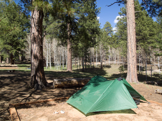 We were the only tourists on the north rim and had the whole campground to ourselves.