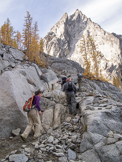 Hiking up to Aasgard Pass