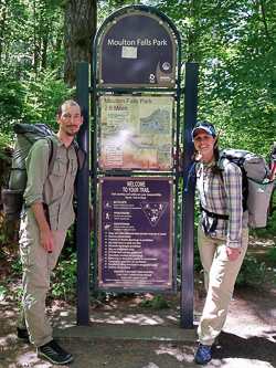 At Moulton Falls State Park, our trail head.