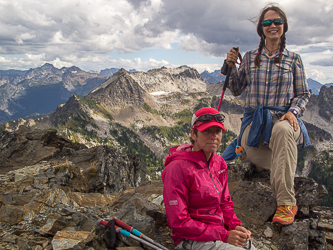 On the summit of Cape Horn.  Grindstone Mountain in the background.