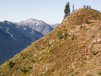 The summit of Frosty Mountain with The Cradle in the background.
