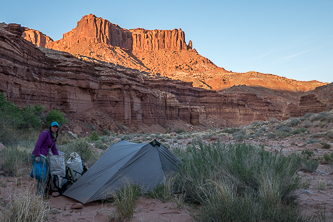 Camp in Poison Spring Canyon