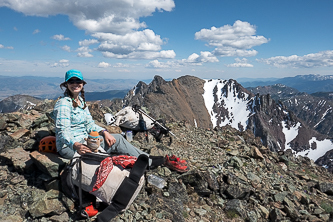 On the summit of North Gardner Mountain