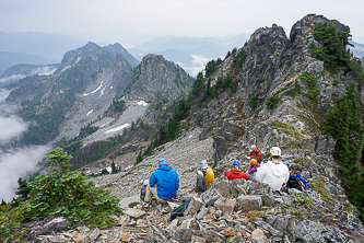 Our turnaround point on the ridge between Bryant and Chair.
